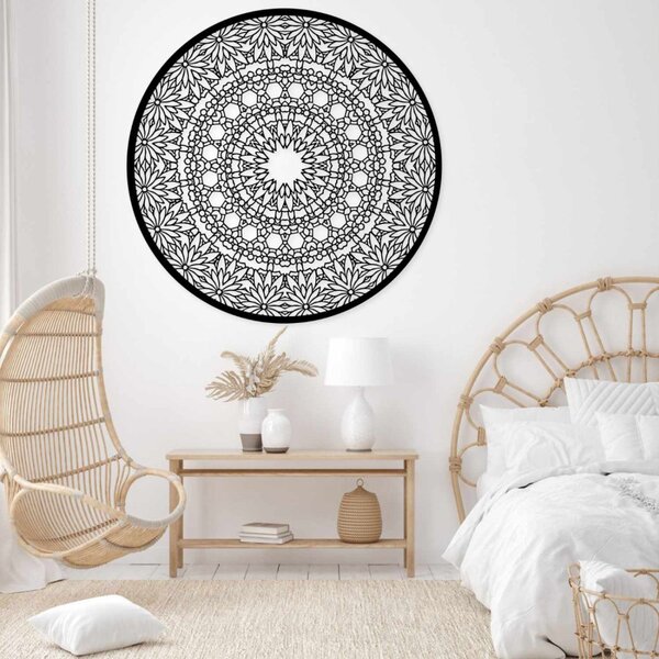Mandala luxoasă din lemn pe perete, decorațiune interioară 3D | HELA