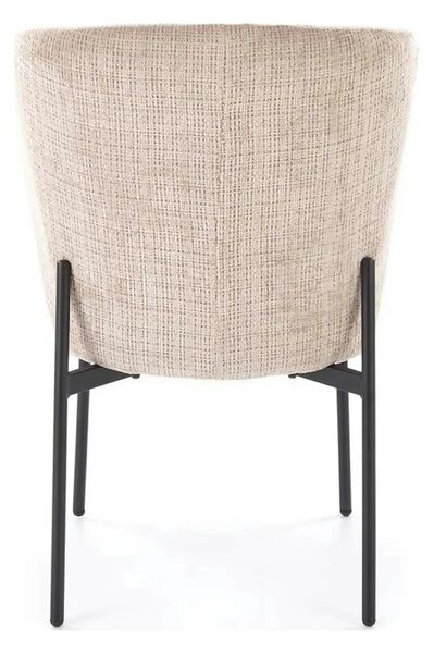 Scaun K590, bej - Cremona 14, stofa catifelata/otel, 55x66x80 cm