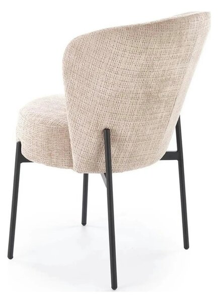 Scaun K590, bej - Cremona 14, stofa catifelata/otel, 55x66x80 cm