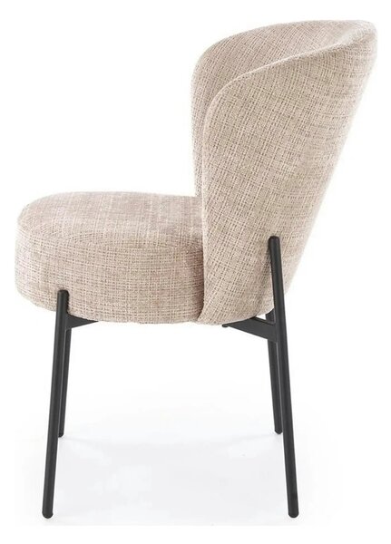 Scaun K590, bej - Cremona 14, stofa catifelata/otel, 55x66x80 cm