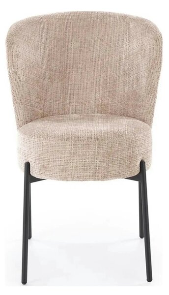 Scaun K590, bej - Cremona 14, stofa catifelata/otel, 55x66x80 cm