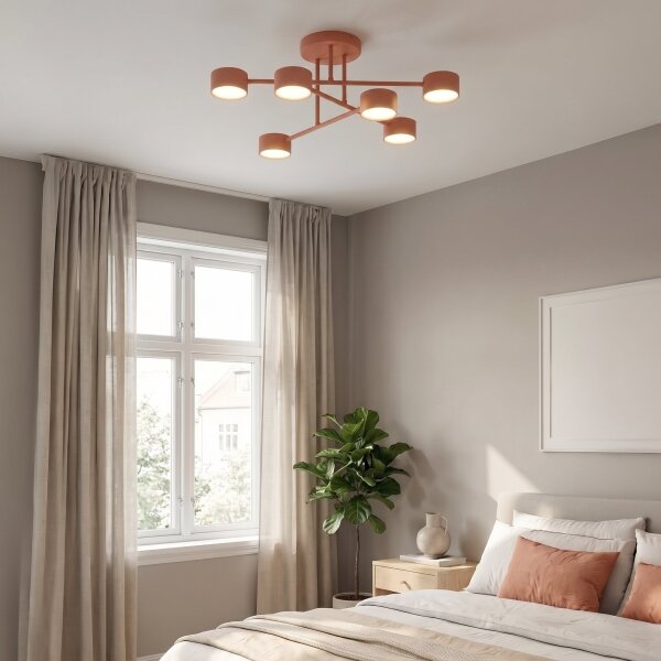 Lustră aplicată HALO 6xGX53/10W/230V roz