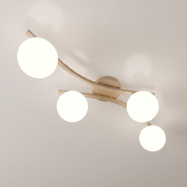 Plafonieră OPUS 4xE14/10W/230V bej/alb