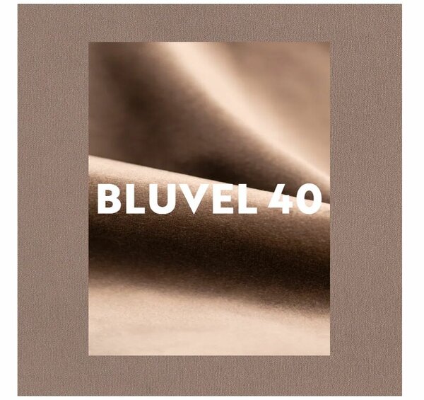 Fotoliu BARON, stofa catifelata bej inchis - Bluvel 40/wenge, 75x80x10