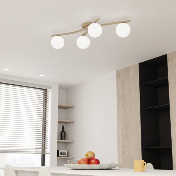 Plafonieră OPUS 4xE14/10W/230V bej/alb
