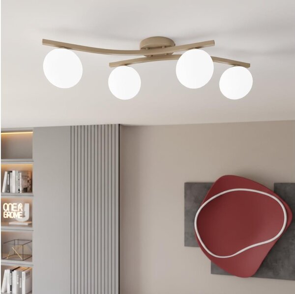 Plafonieră OPUS 4xE14/10W/230V bej/alb