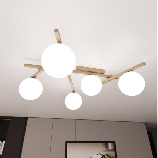 Plafonieră SMART 5xE14/10W/230V bej/alb