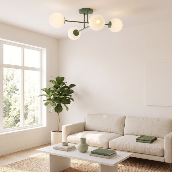Lustră aplicată ROMA 4xE14/10W/230V verde