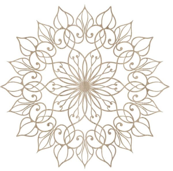 Decorațiune murală din lemn Mandala Lotus | QUASAR