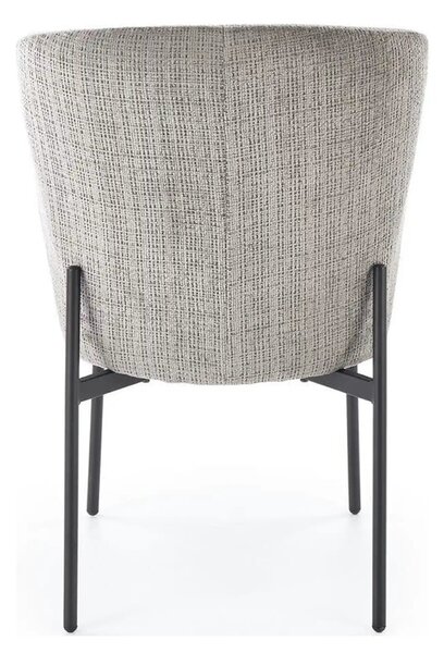 Scaun K590, gri - Cremona 96, stofa catifelata/otel, 55x66x80 cm