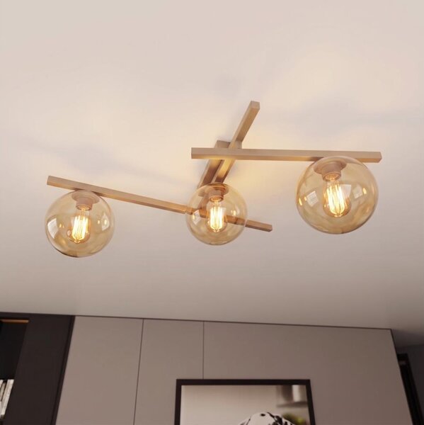 Plafonieră SMART 3xE14/10W/230V bej/bej fumuriu