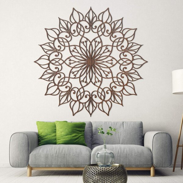 Decorațiune murală din lemn Mandala Lotus | QUASAR