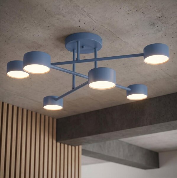 Lustră aplicată HALO 6xGX53/10W/230V albastru