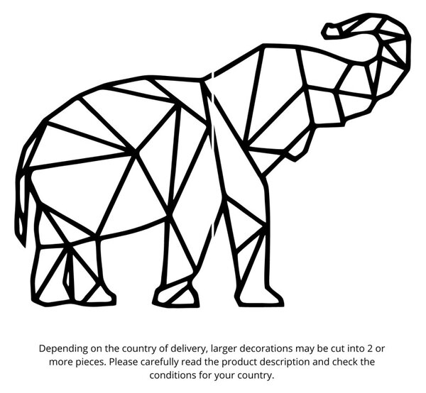 Geometric perete pictura elefant - MALRVIN