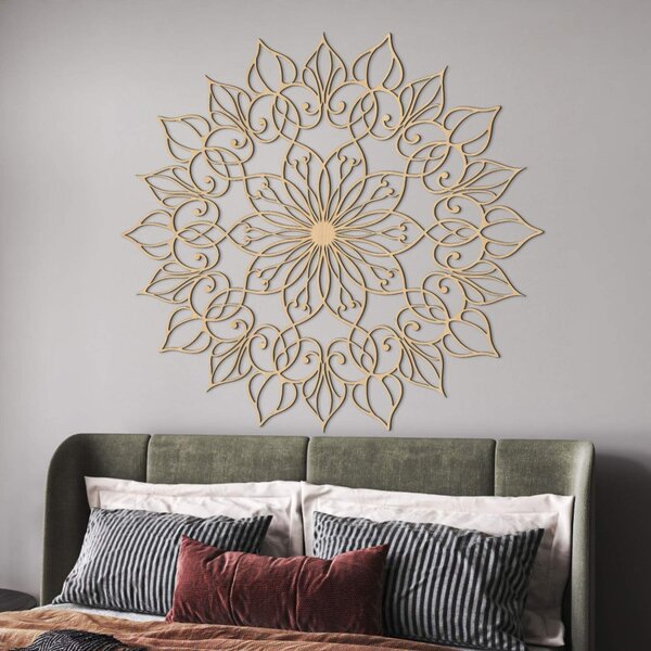 Decorațiune murală din lemn Mandala Lotus | QUASAR