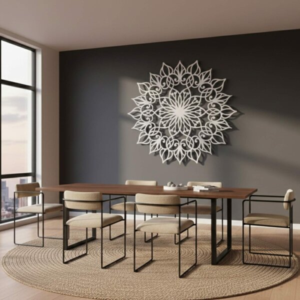 Decorațiune murală din lemn Mandala Lotus | QUASAR