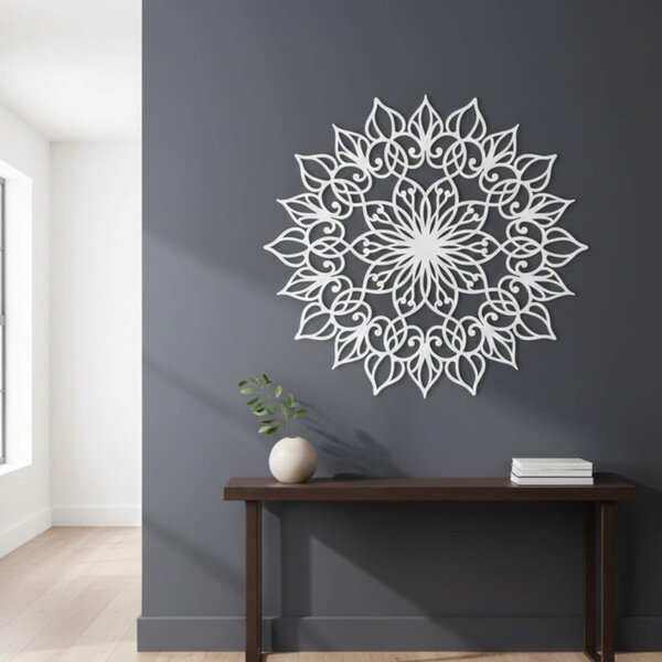 Decorațiune murală din lemn Mandala Lotus | QUASAR