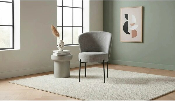 Scaun K590, gri - Cremona 96, stofa catifelata/otel, 55x66x80 cm