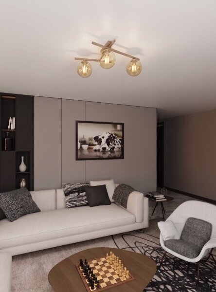Plafonieră SMART 3xE14/10W/230V bej/bej fumuriu