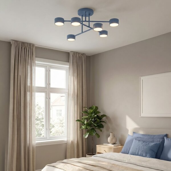 Lustră aplicată HALO 6xGX53/10W/230V albastru
