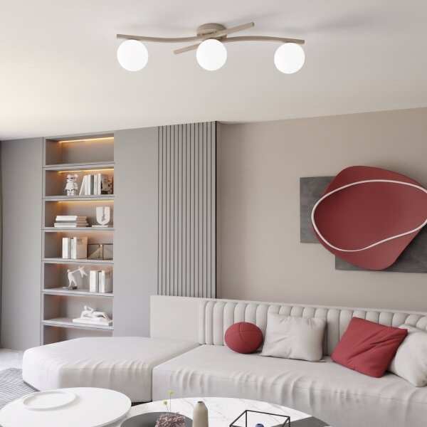 Plafonieră OPUS 3xE14/10W/230V bej/alb