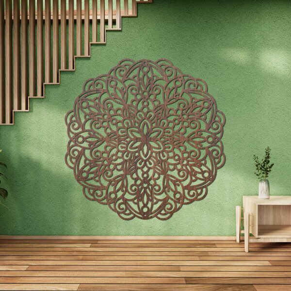 Mandala din lemn pentru perete, decor floral | MELLANY