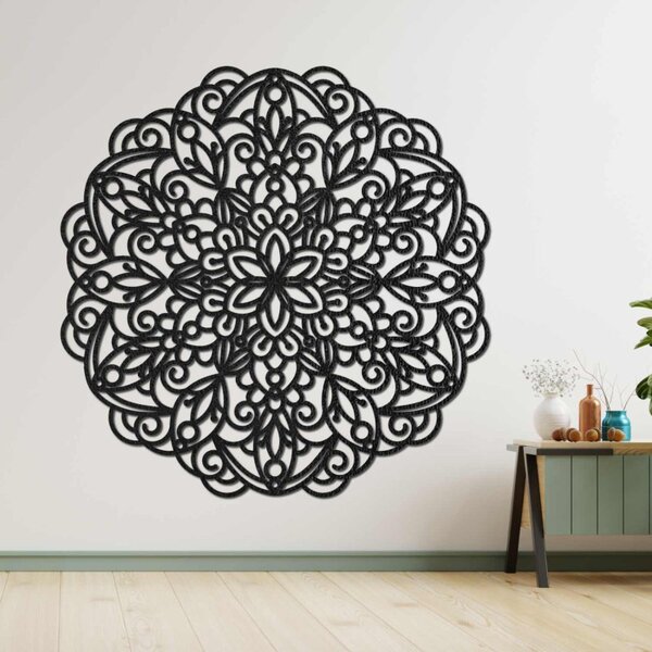 Mandala din lemn pentru perete, decor floral | MELLANY