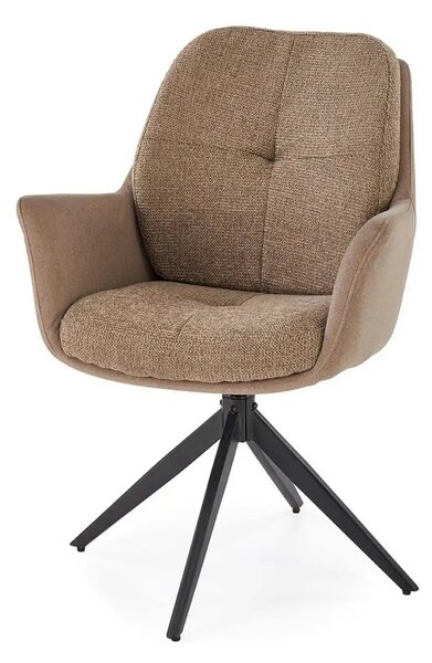 Scaun K591, maro/negru, stofa clasica/otel, 65x73x94 cm