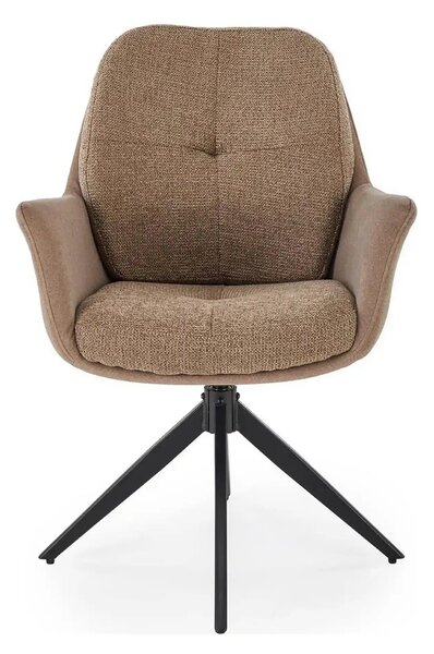Scaun K591, maro/negru, stofa clasica/otel, 65x73x94 cm