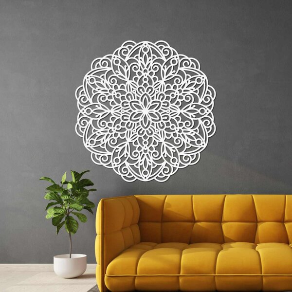 Mandala din lemn pentru perete, decor floral | MELLANY
