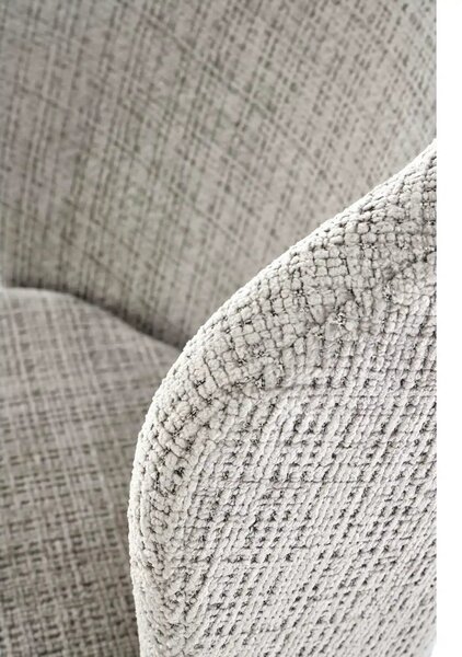 Scaun K590, gri - Cremona 96, stofa catifelata/otel, 55x66x80 cm