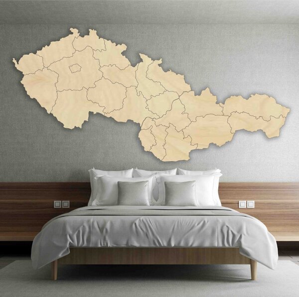 Harta din lemn a Republicii Cehoslovace - Geografie