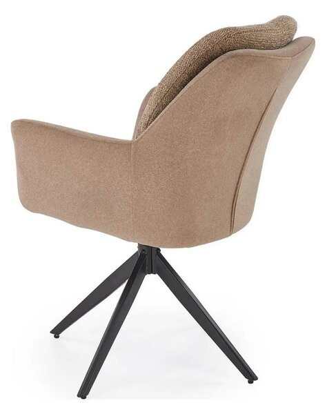 Scaun K591, maro/negru, stofa clasica/otel, 65x73x94 cm