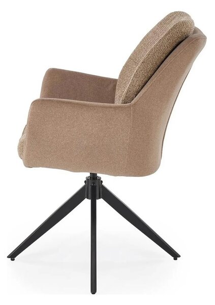 Scaun K591, maro/negru, stofa clasica/otel, 65x73x94 cm