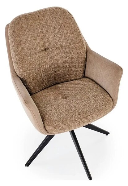 Scaun K591, maro/negru, stofa clasica/otel, 65x73x94 cm