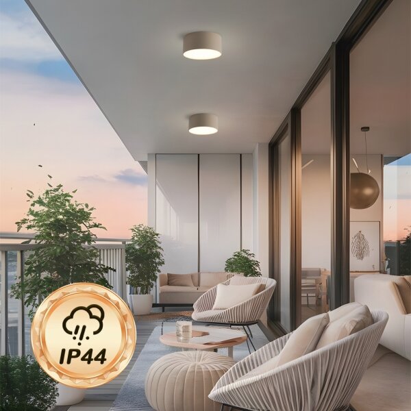 BRILAGI - Plafonieră LED de exterior FORIS LED/20W/230V diam. 15 cm bej IP44