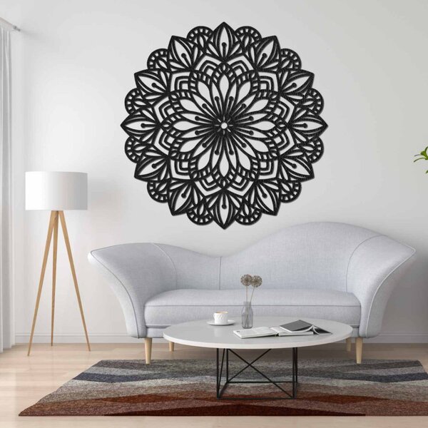 Decorațiune murală cu mandală din lemn | PETALUM