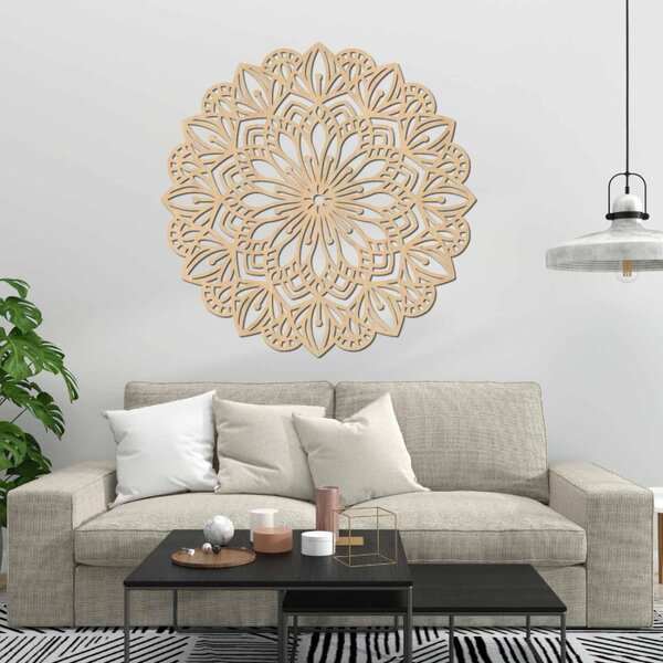 Decorațiune murală cu mandală din lemn | PETALUM