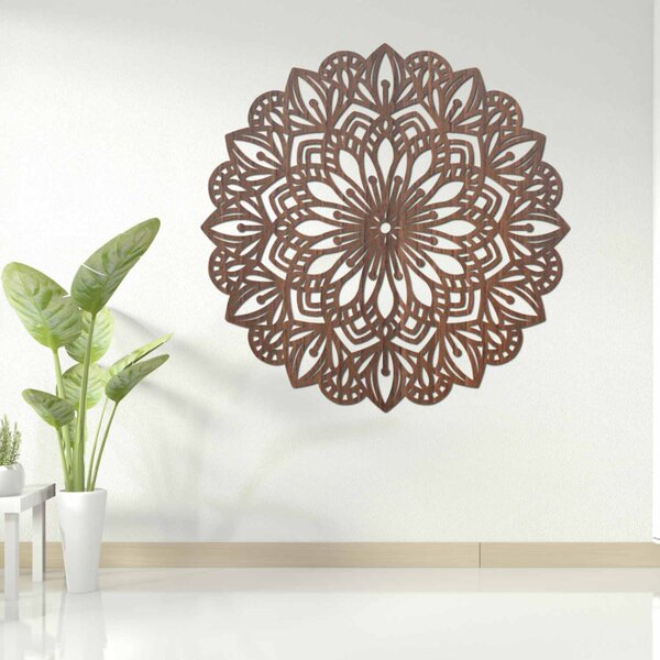 Decorațiune murală cu mandală din lemn | PETALUM