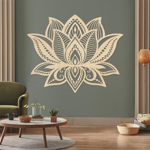 Pictură pe lemn Floare de lotus | CORLUCIS