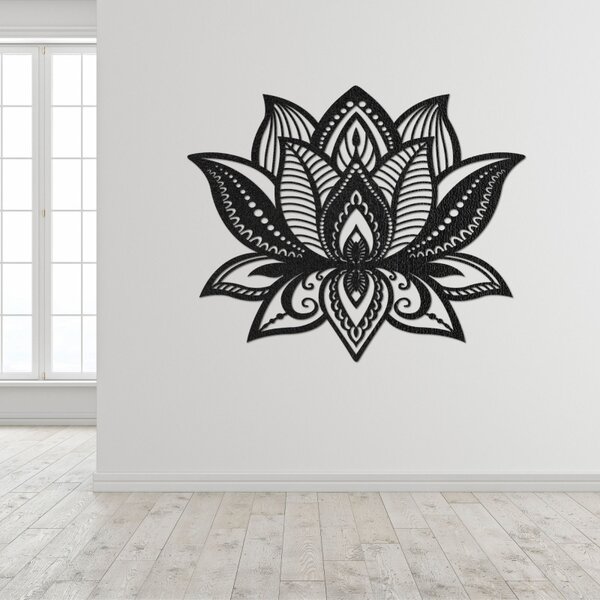 Pictură murală din lemn cu floare de lotus | LOTONIS