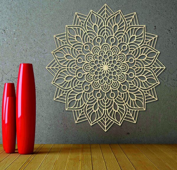 Mandala de lemn pe perete | LAFET