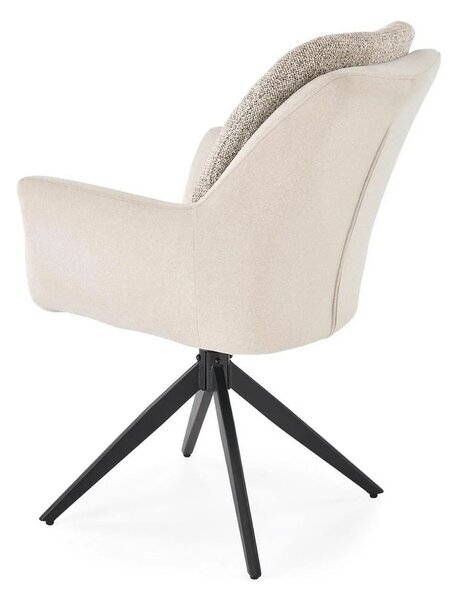 Scaun K591, gri deschis/negru, stofa clasica/otel, 65x73x94 cm