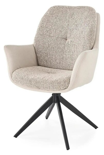 Scaun K591, gri deschis/negru, stofa clasica/otel, 65x73x94 cm