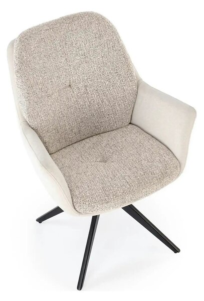 Scaun K591, gri deschis/negru, stofa clasica/otel, 65x73x94 cm