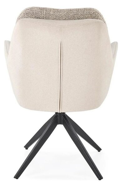 Scaun K591, gri deschis/negru, stofa clasica/otel, 65x73x94 cm