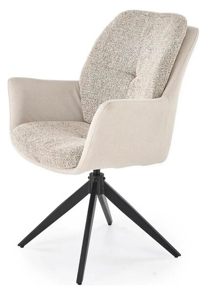 Scaun K591, gri deschis/negru, stofa clasica/otel, 65x73x94 cm