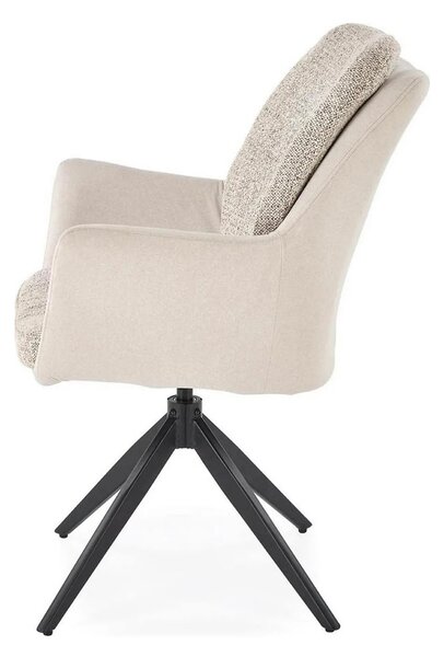 Scaun K591, gri deschis/negru, stofa clasica/otel, 65x73x94 cm