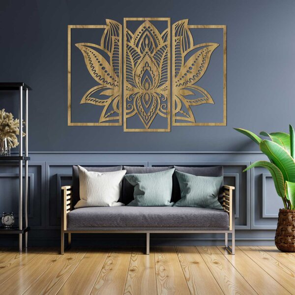 Decorațiune de perete din mai multe piese Floare de lotus | FLORIDUS