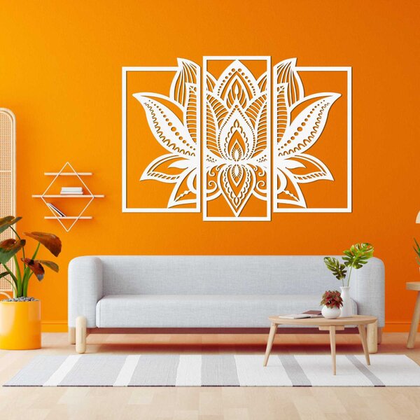 Decorațiune de perete din mai multe piese Floare de lotus | FLORIDUS